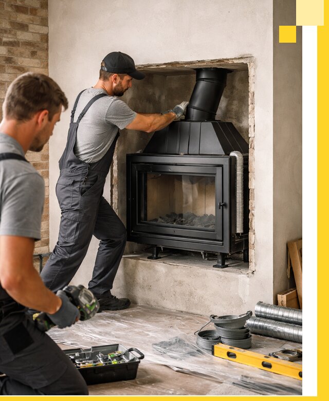 Установка каминных топок в Анапе: монтаж, подключение