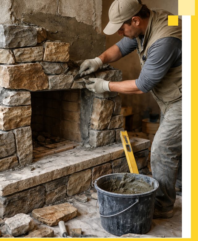 Изготовление и установка каменных каминов под ключ в Анапе