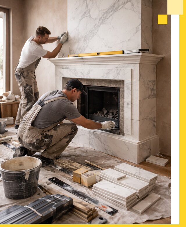 Отделка каминов в Анапе качественные облицовочные работы