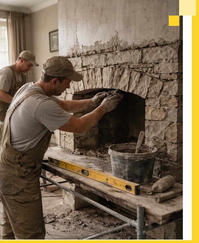 Изготовление каминов под ключ в Анапе, монтаж и отделка