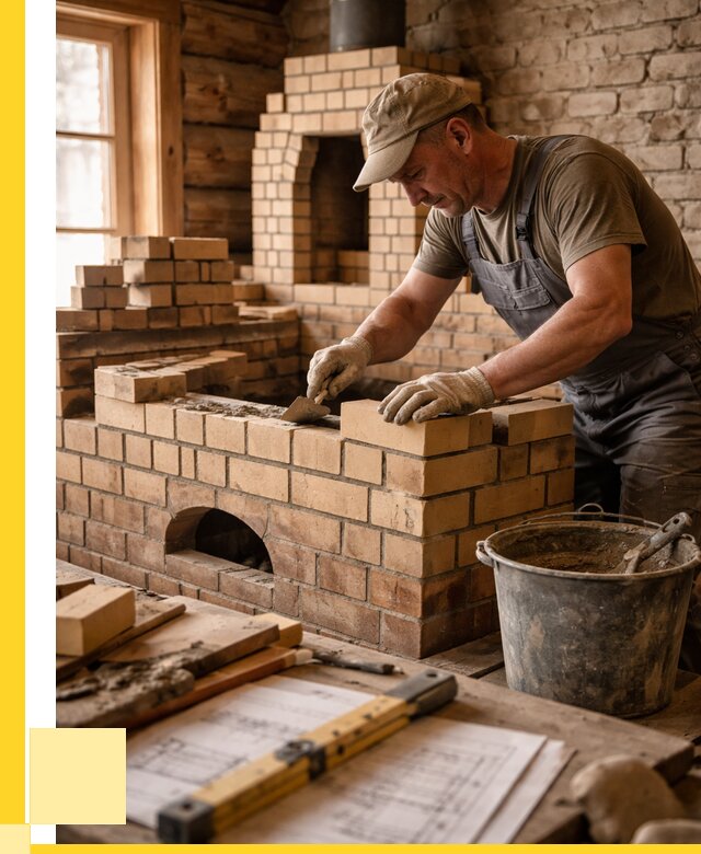 Кладка печей из кирпича в Анапе цены от 31152 р. - ЭриданНпа