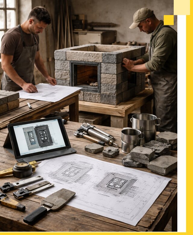 Разработка проектов печей с согласованием и монтажом в Анапе