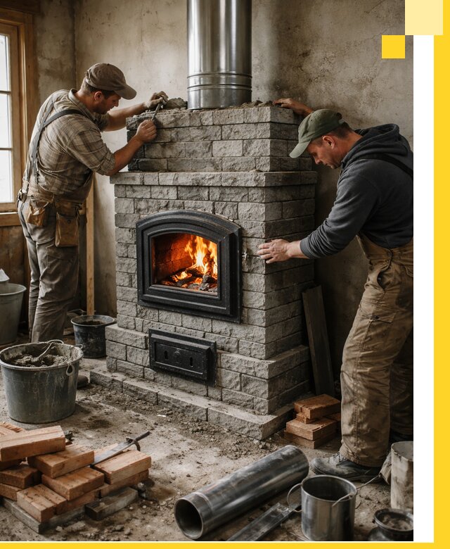 Производство, поставка и монтаж дровяных печей в Анапе