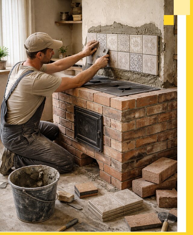 Печи с плитой на заказ монтаж гарантия и сервис в Анапе