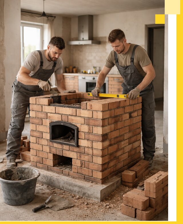 Установка и монтаж печей в частном доме в Анапе под ключ