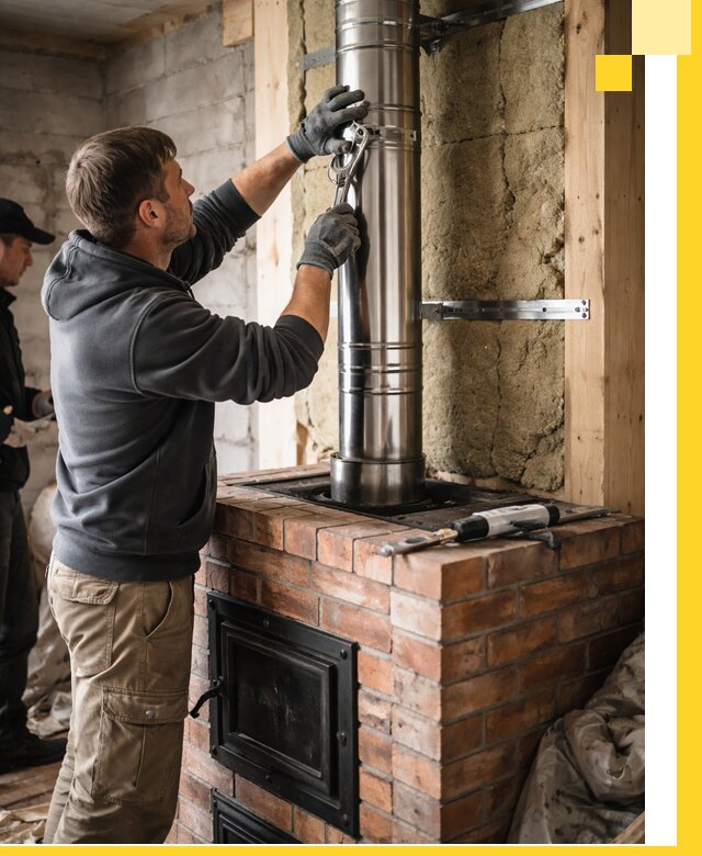 Изготовление и монтаж печей и дымоходов под ключ в Анапе
