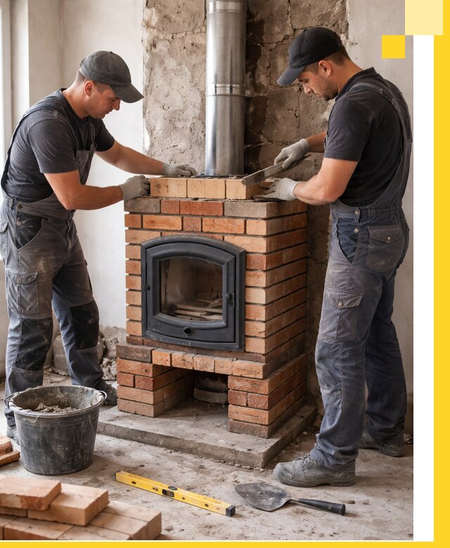 Монтаж печи камина под ключ в Анапе с гарантией и пусконаладкой