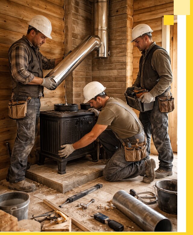 Профессиональный монтаж банных печей и дымоходов в Анапе