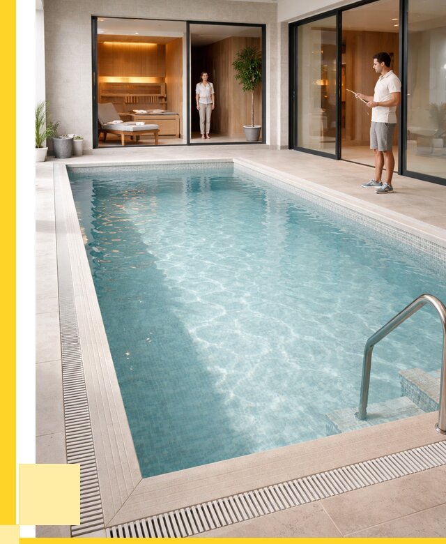 Отделка бассейна пленкой ПВХ в Анапе от 3634 р. - ЭриданНпа