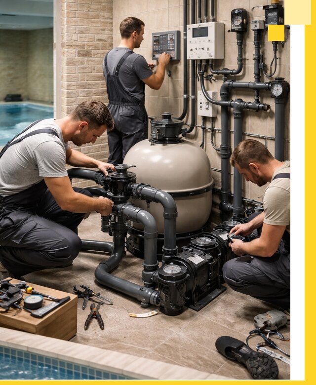 Комплексное оборудование для бассейнов под ключ в Анапе