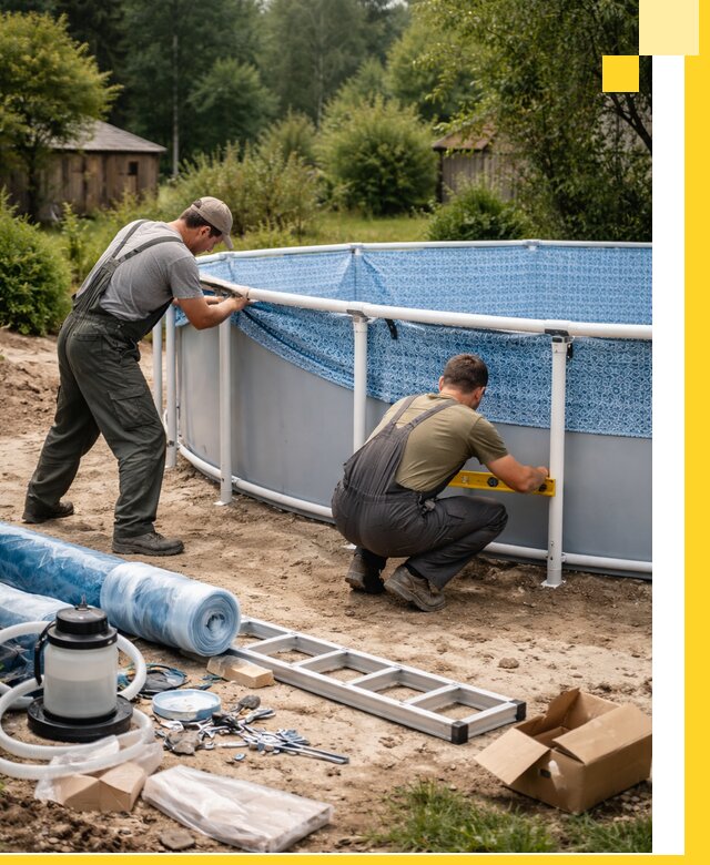 Установка и монтаж каркасных бассейнов в Анапе под ключ