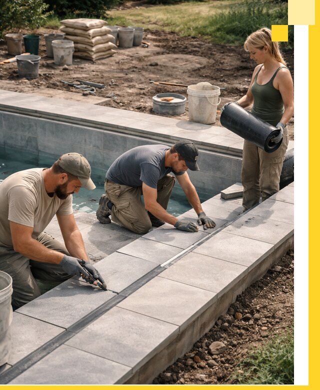 Строительство и монтаж уличных бассейнов под ключ в Анапе