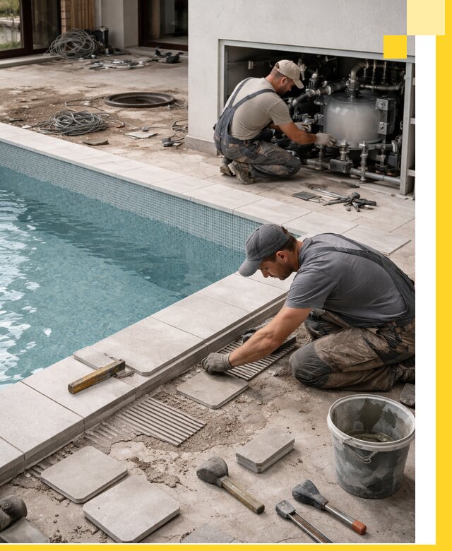 Строительство и монтаж бассейнов в коттедже в Анапе