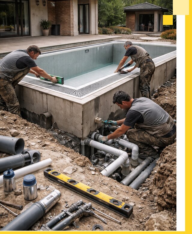 Строительство переливных бассейнов в Анапе под ключ