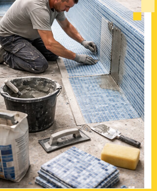 Укладка и ремонт мозаики для бассейнов под ключ в Анапе