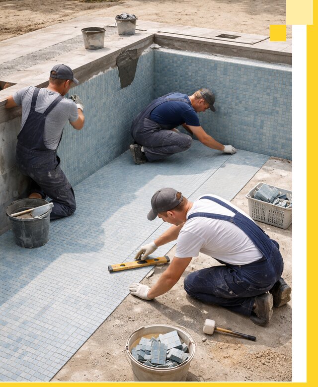 Укладка и установка плитки для бассейнов под ключ в Анапе