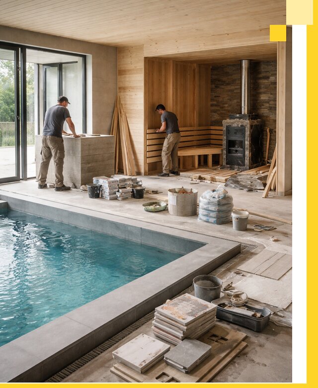 Проектирование и строительство бань с бассейном в Анапе