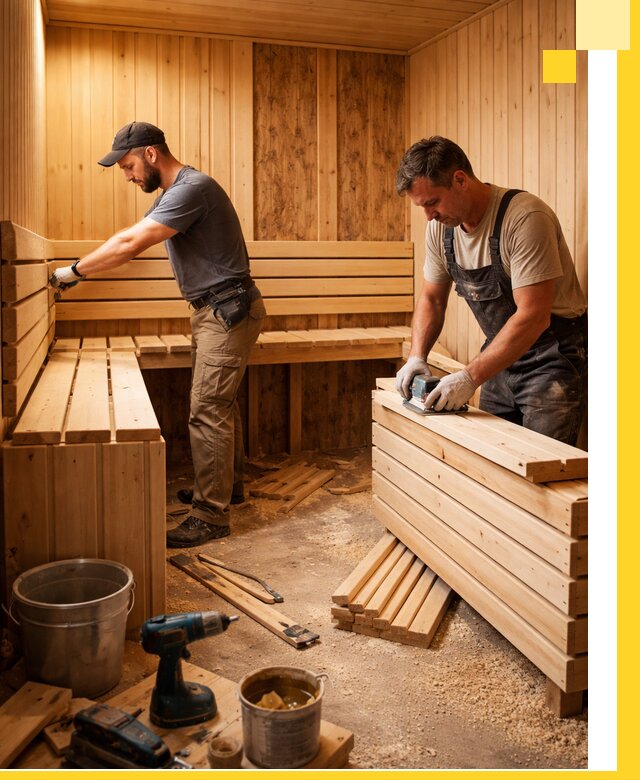 Профессиональный комплексный ремонт саун под ключ в Анапе