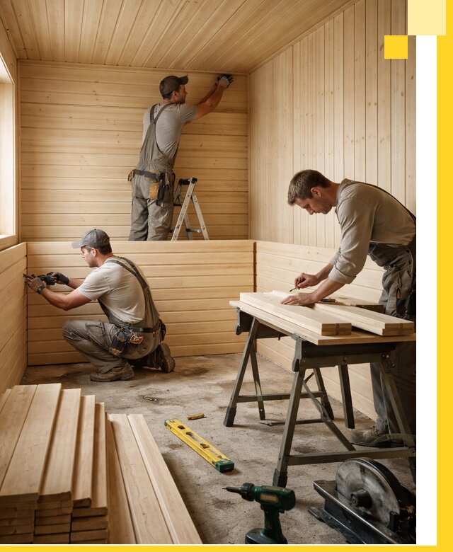 Обшивка саун в Анапе из натуральной древесины под ключ