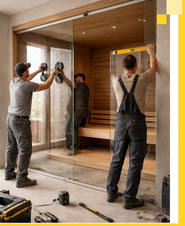 Производство и монтаж стеклянных саун под ключ в Анапе