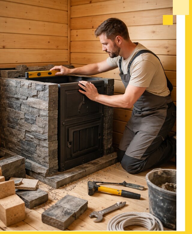 Производство и установка печей для саун под ключ в Анапе