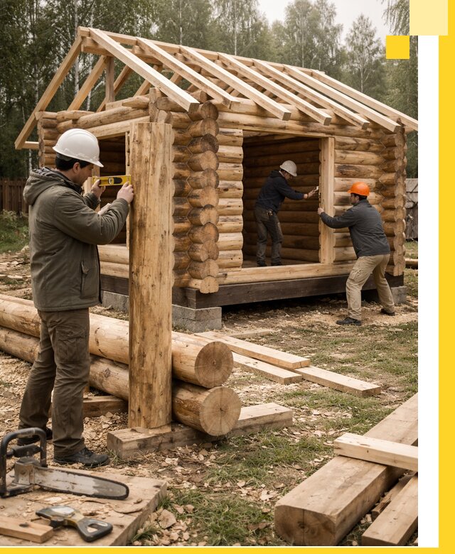 Строительство бань для дачи под ключ в Анапе с доставкой и монтажом