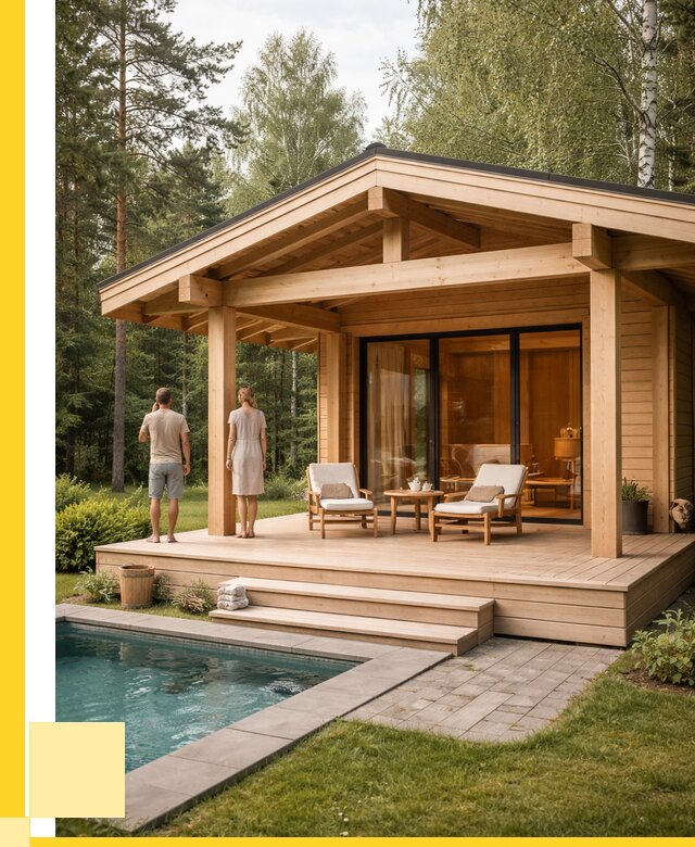 Бани с террасой под ключ в Анапе от 623040 р. | ЭриданНпа