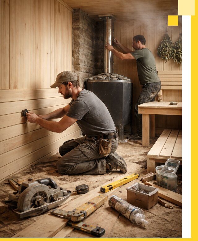 Полное строительство и оснащение парных под ключ в Анапе