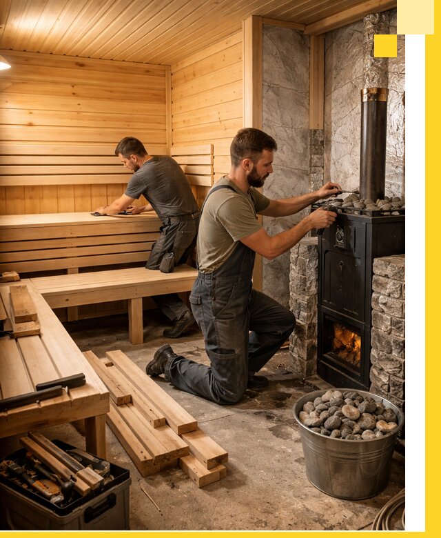 Дизайн и строительство интерьеров бань под ключ в Анапе