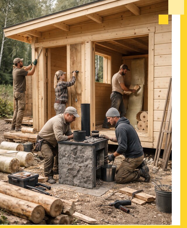 Купить баню под ключ в Анапе строительство монтаж отделка