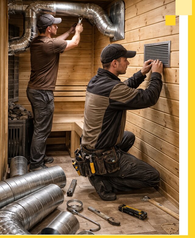 Проектирование и монтаж вентиляции бани в Анапе под ключ