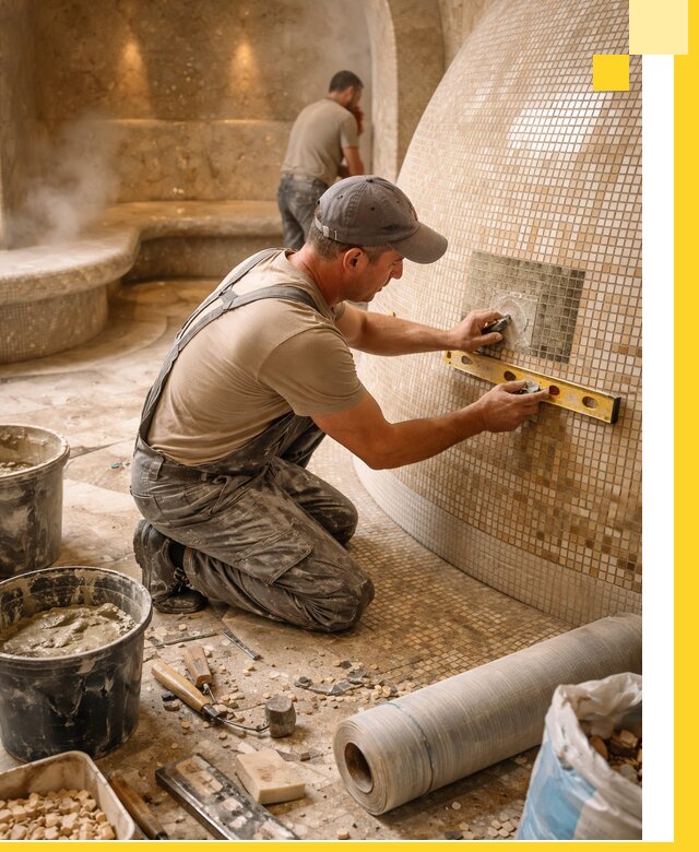 Хамам под ключ в Анапе: проектирование, строительство, отделка