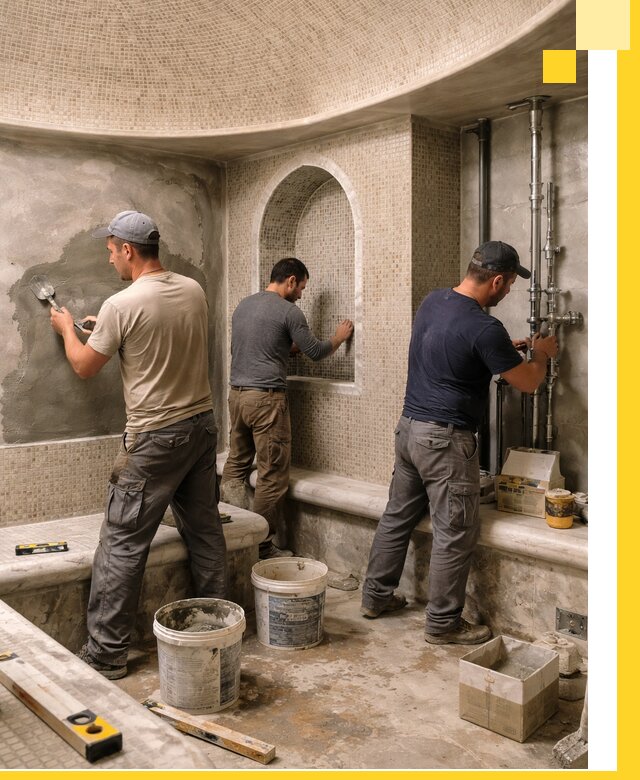 Профессиональный монтаж хамамов под ключ в Анапе с гарантией