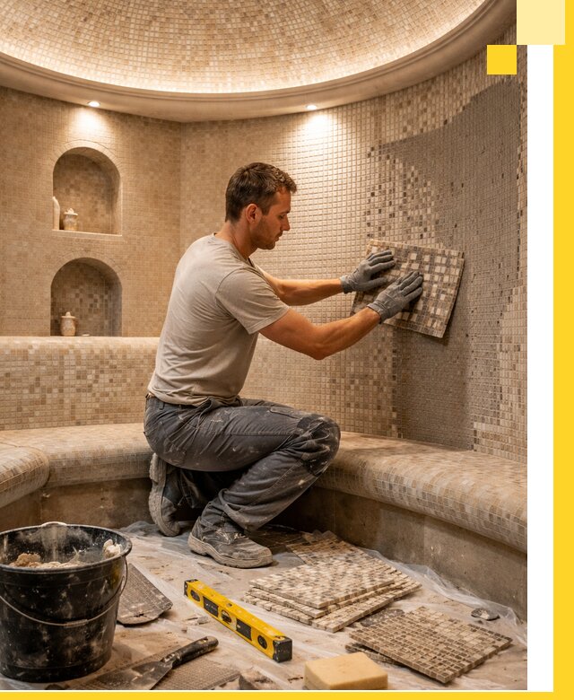 Устройство и монтаж домашнего хамама под ключ в Анапе