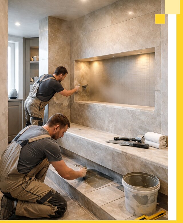 Профессиональное строительство хамама в квартире в Анапе