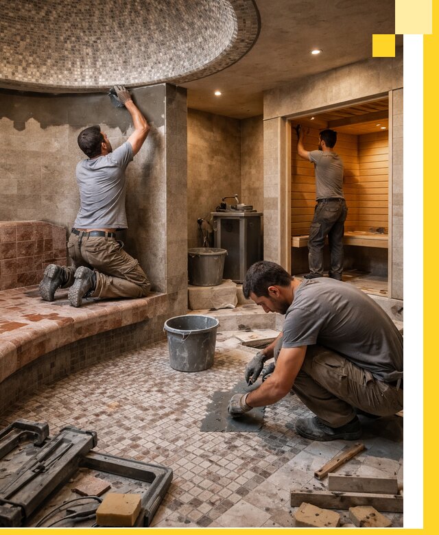 Проект и строительство хамама бани и сауны под ключ в Анапе