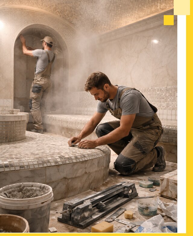 Профессиональный дизайн хамама и SPA под ключ в Анапе