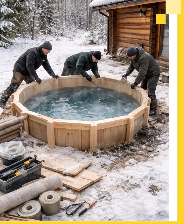 Изготовление и установка ледяных купелей под ключ в Анапе