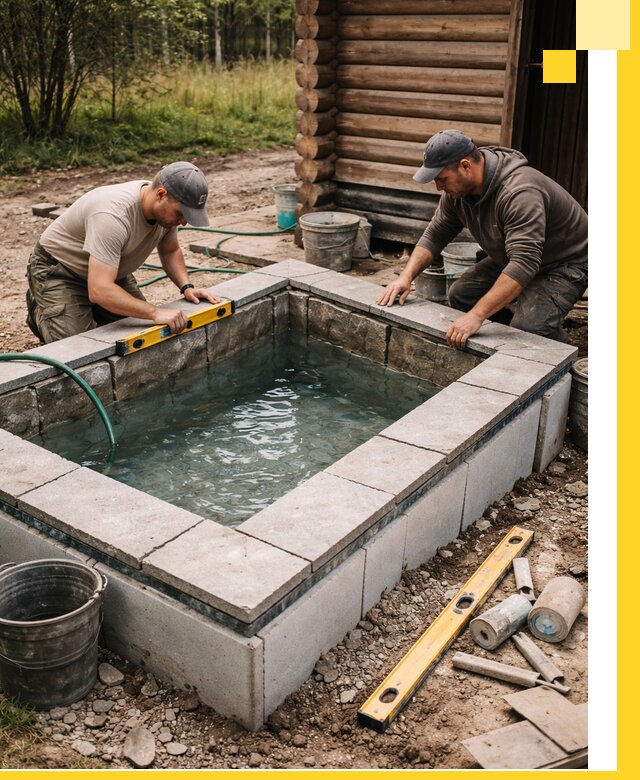 Изготовление и установка холодных купелей под ключ в Анапе